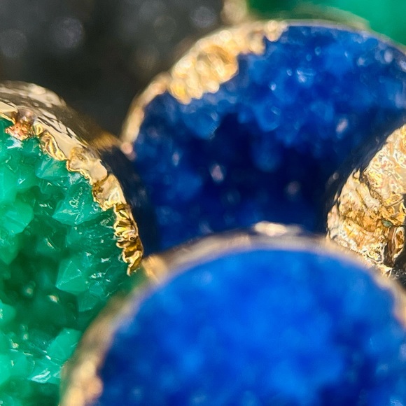 Anthro Druzy Quartz Earrings in Carbon - Picture 6 of 6